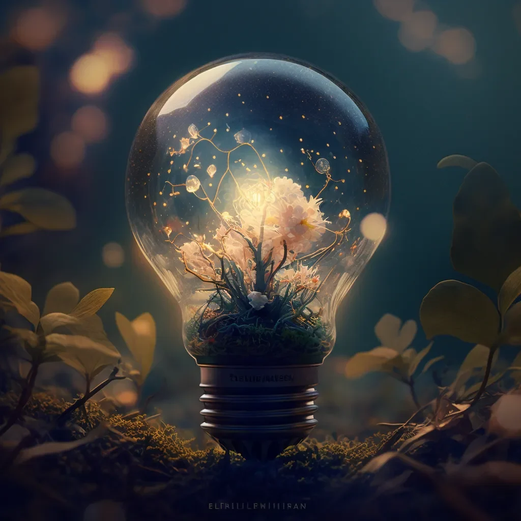 A lâmpada que representa as ideias do blogue