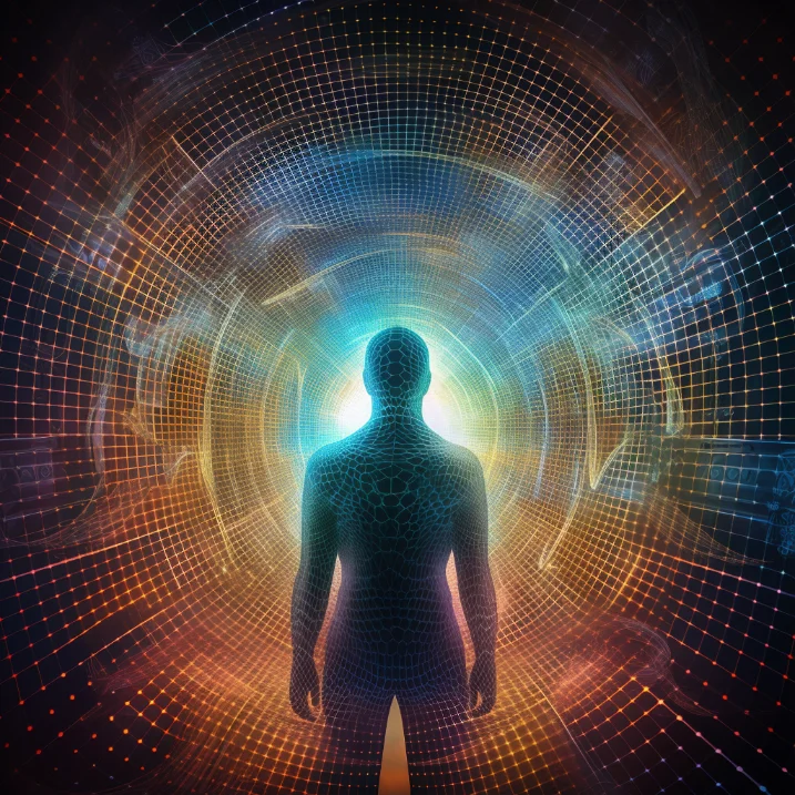 a person undergoing an out of body expeirence in altered state of consciousness