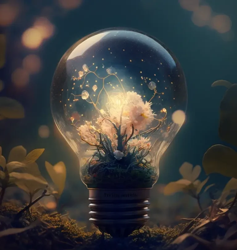 a lightbulb representing creativity and insight