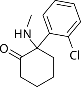 chemische structuur van ketamine