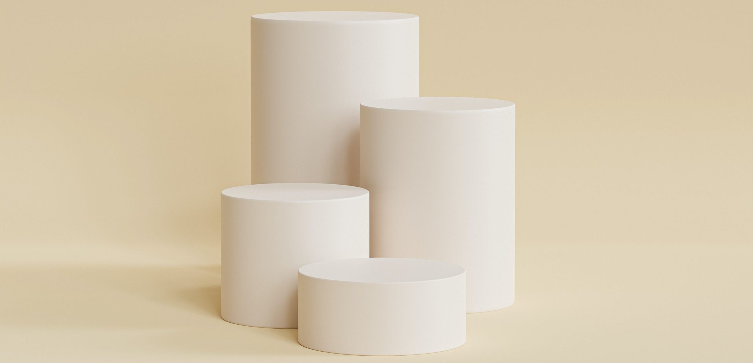 fire abstrakte sylindere som representerer en passform