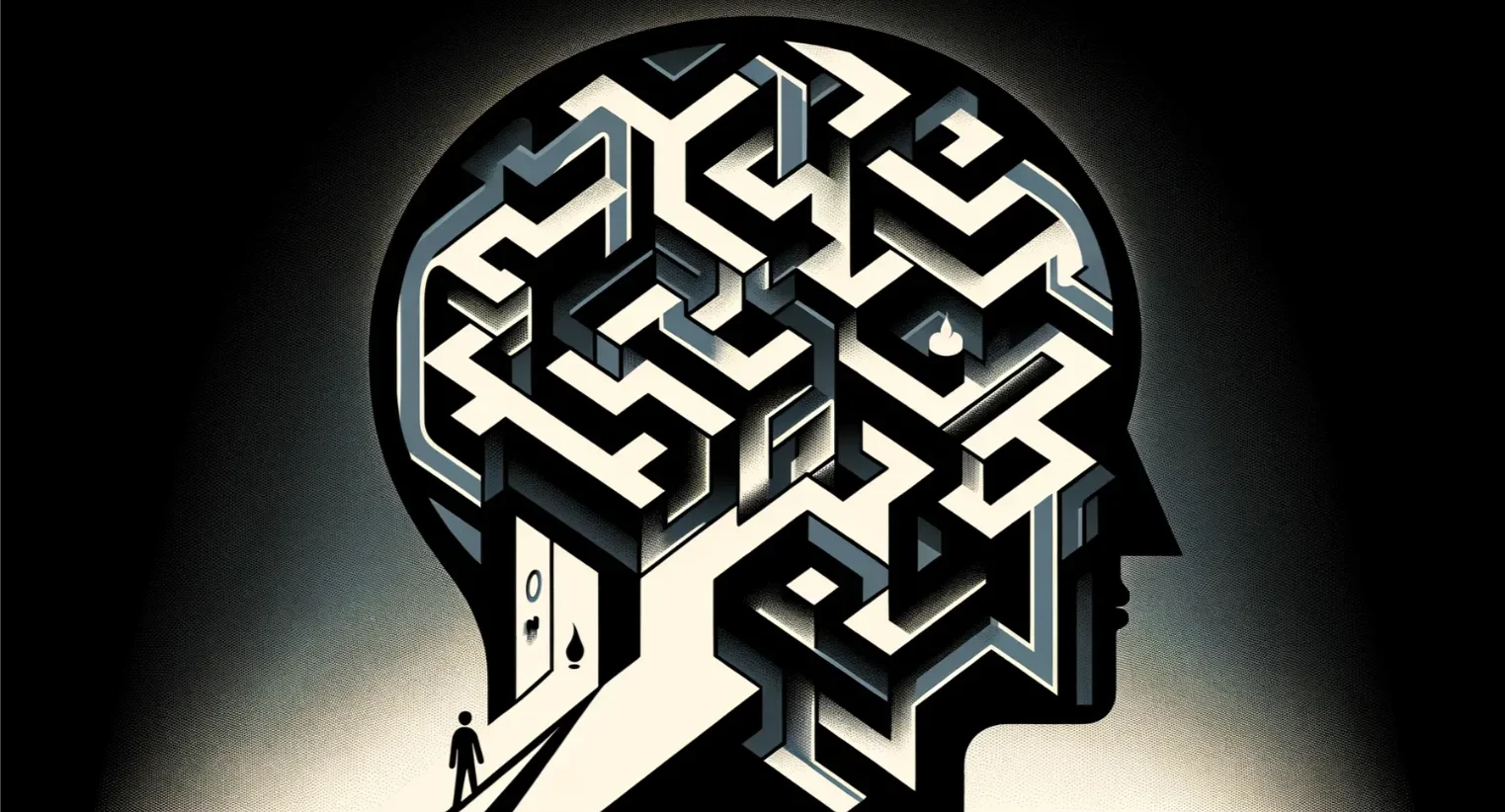 en labyrint av ens eget sinne och psyke