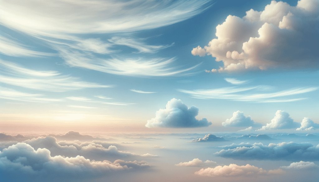 przechodzące chmury na niebie