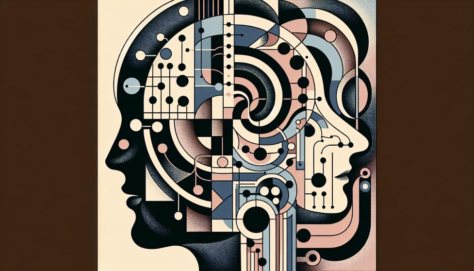 Ilustración de una compleja red cerebral que simboliza la introspección y el pensamiento profundo.