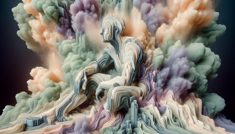 Representación en color de una persona que experimenta una experiencia psicodélica