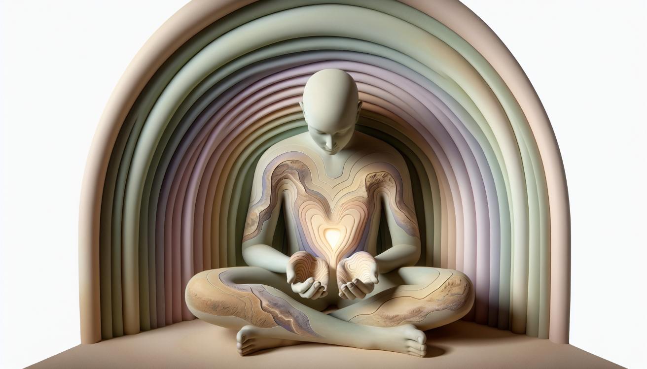 Person gazing inward, symbolizing self-reflection and inner awareness.