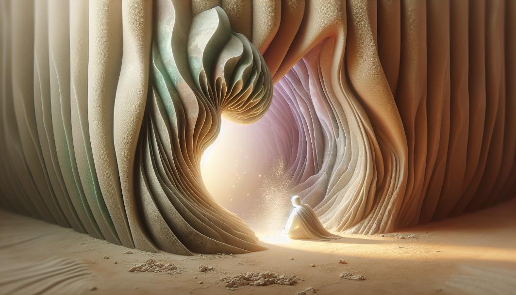 Visual metaphor of genuine insight versus ego-inflation in psychedelic experiences.