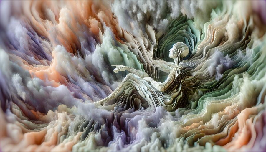 Abstract visual representation of a psychedelic trip.