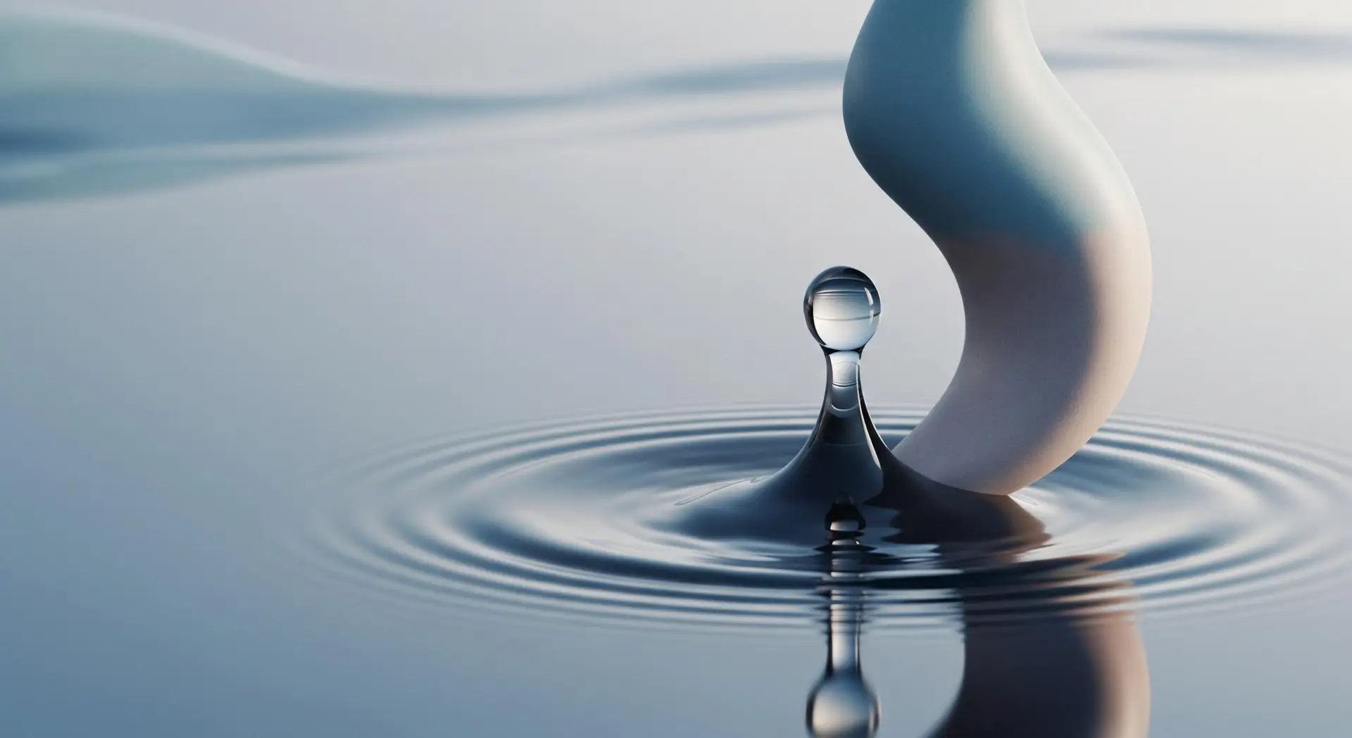 Calm water surface representing nervous system regulation.