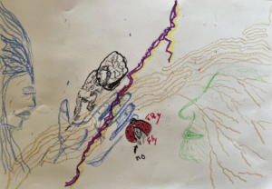 Drawing inspired by psilocybin journey.